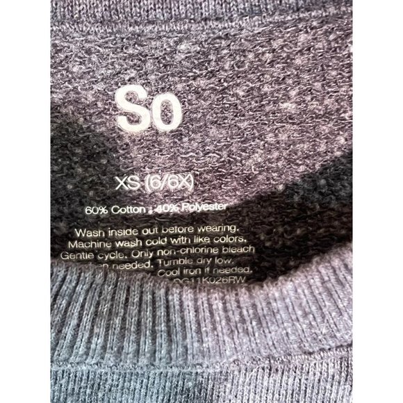 Girls SO Blue Tie Dye Crew Neck Sweatshirt Size 6x - Picture 7 of 8